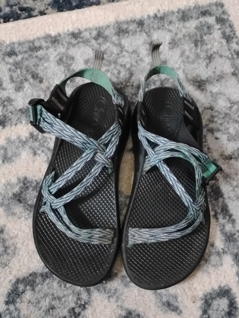 Chaco Women's Teal & Black Adjustable Strappy Sandals